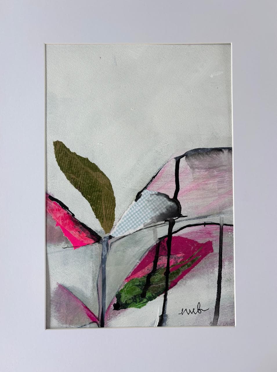 Collage of Organic Form — mixed media abstract collage