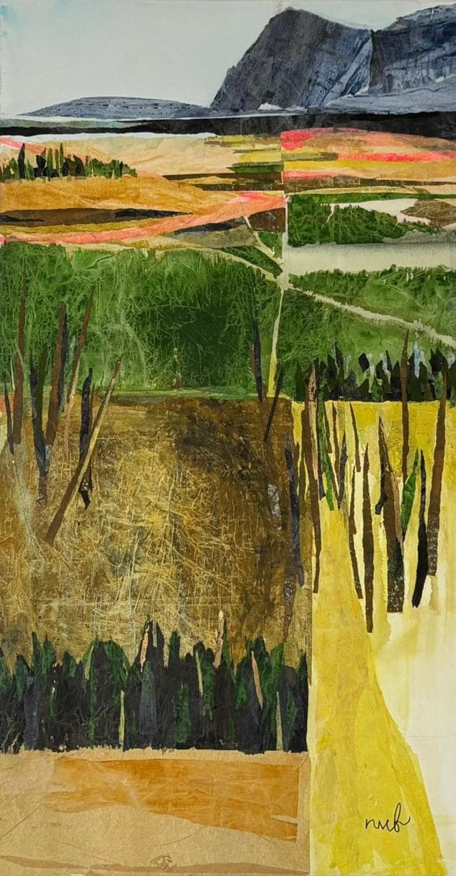 Stratum & Spirit — large-format gold leaf seascape