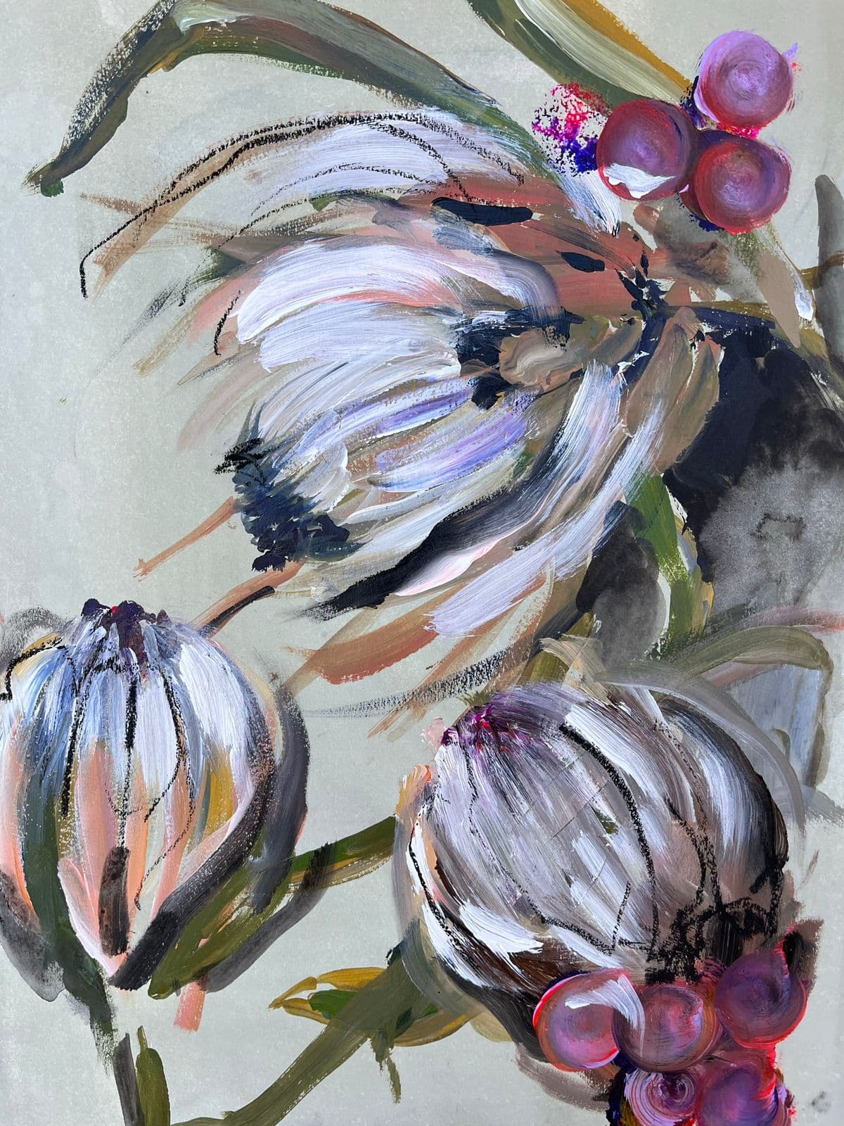 Protea Blues — king protea in cool indigos