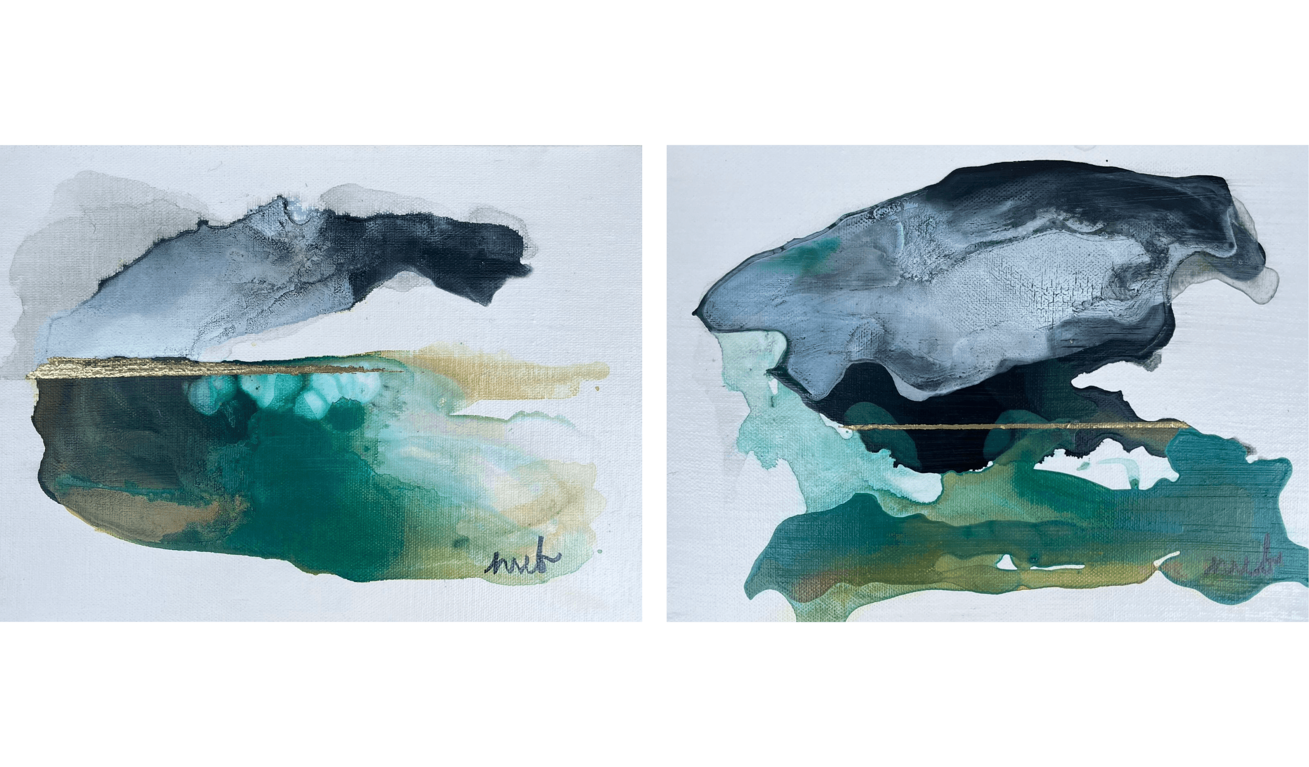 Cape of Storms diptych — paired storm studies